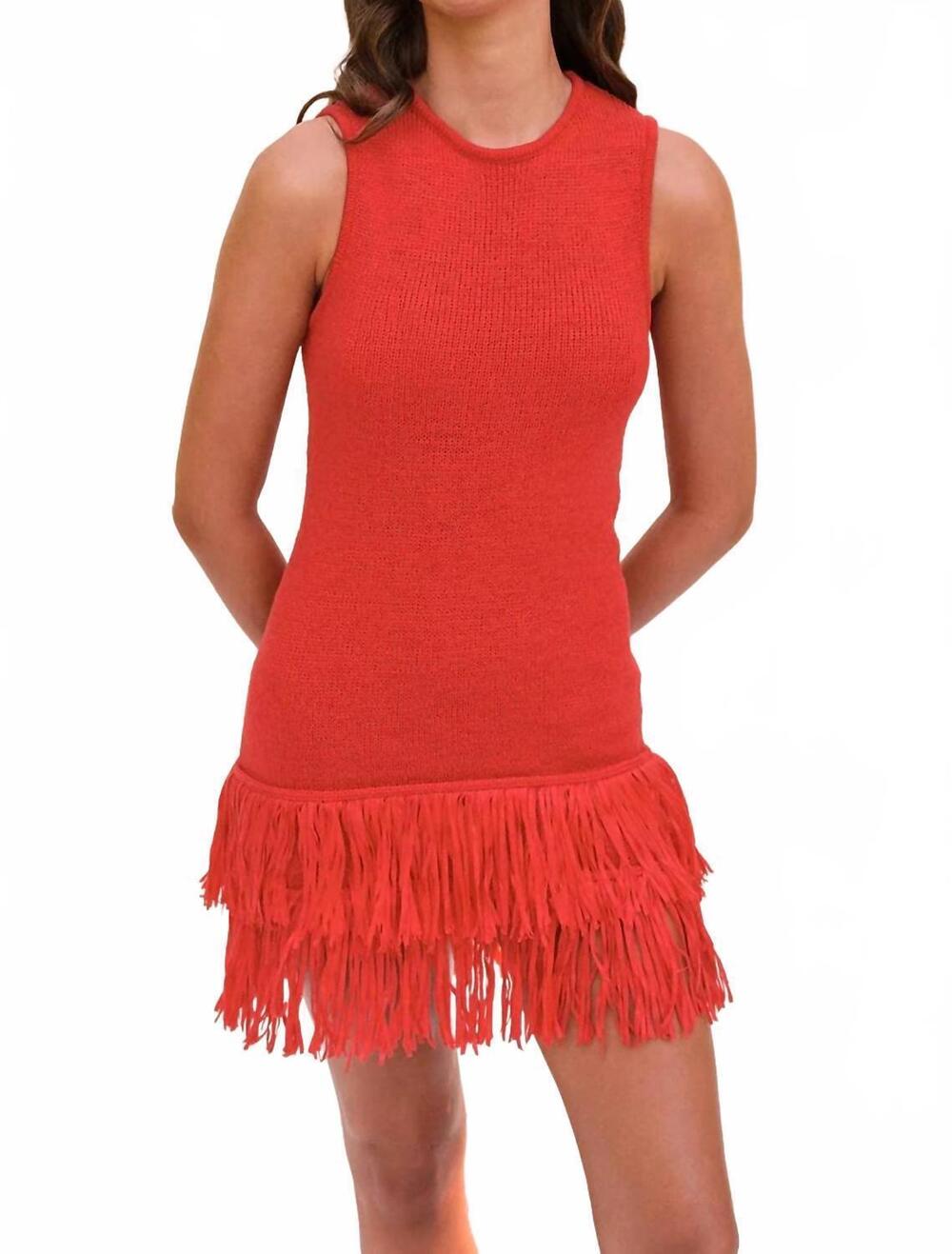 NEW SAYLOR mick mini dress in red
